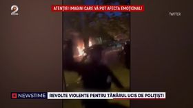 Revolte violente pentru tănârul ucis de polițiști